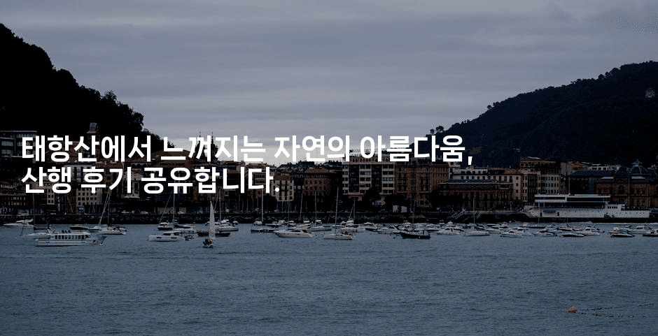 태항산에서 느껴지는 자연의 아름다움, 산행 후기 공유합니다.2-중국미미