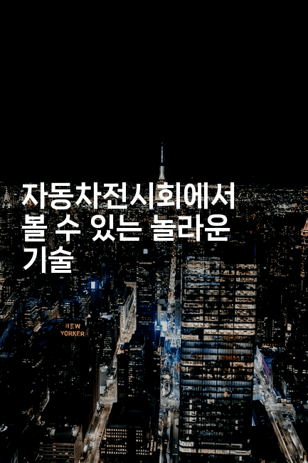 자동차전시회에서 볼 수 있는 놀라운 기술-중국미미