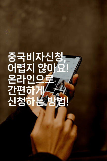 중국비자신청, 어렵지 않아요! 온라인으로 간편하게 신청하는 방법!-중국미미