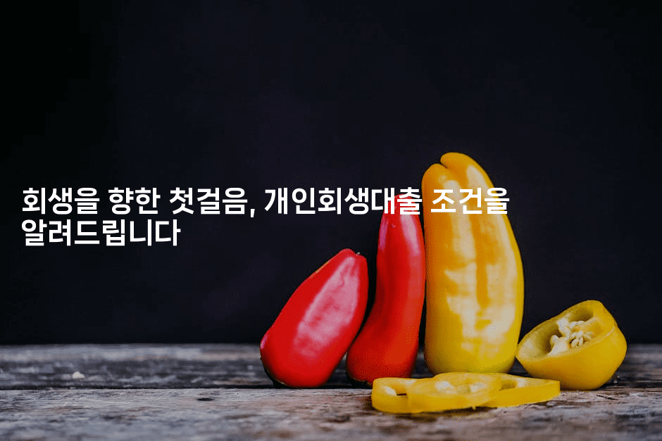 회생을 향한 첫걸음, 개인회생대출 조건을 알려드립니다-중국미미